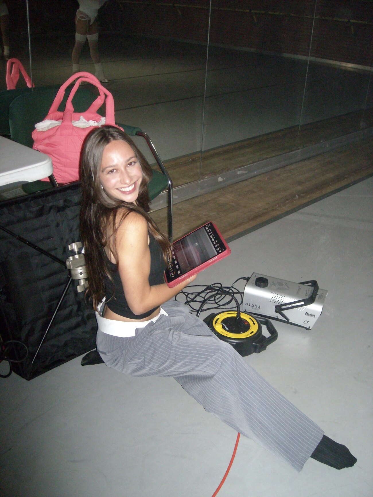 Saskia behind the scenes