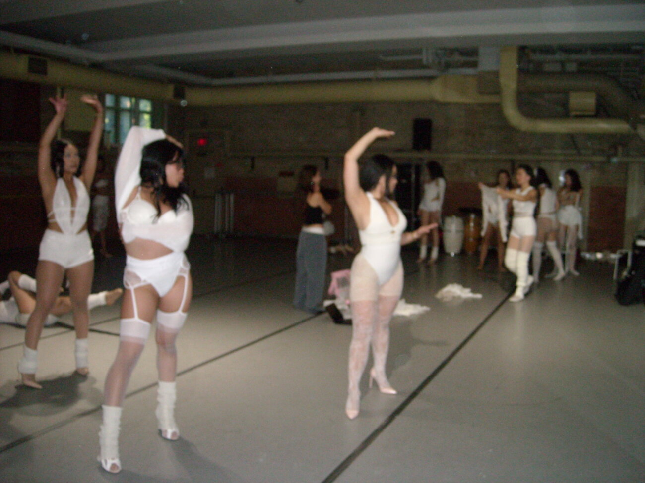 Rehearsal on the studio floor